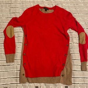 Elbow patch cashmere sweater